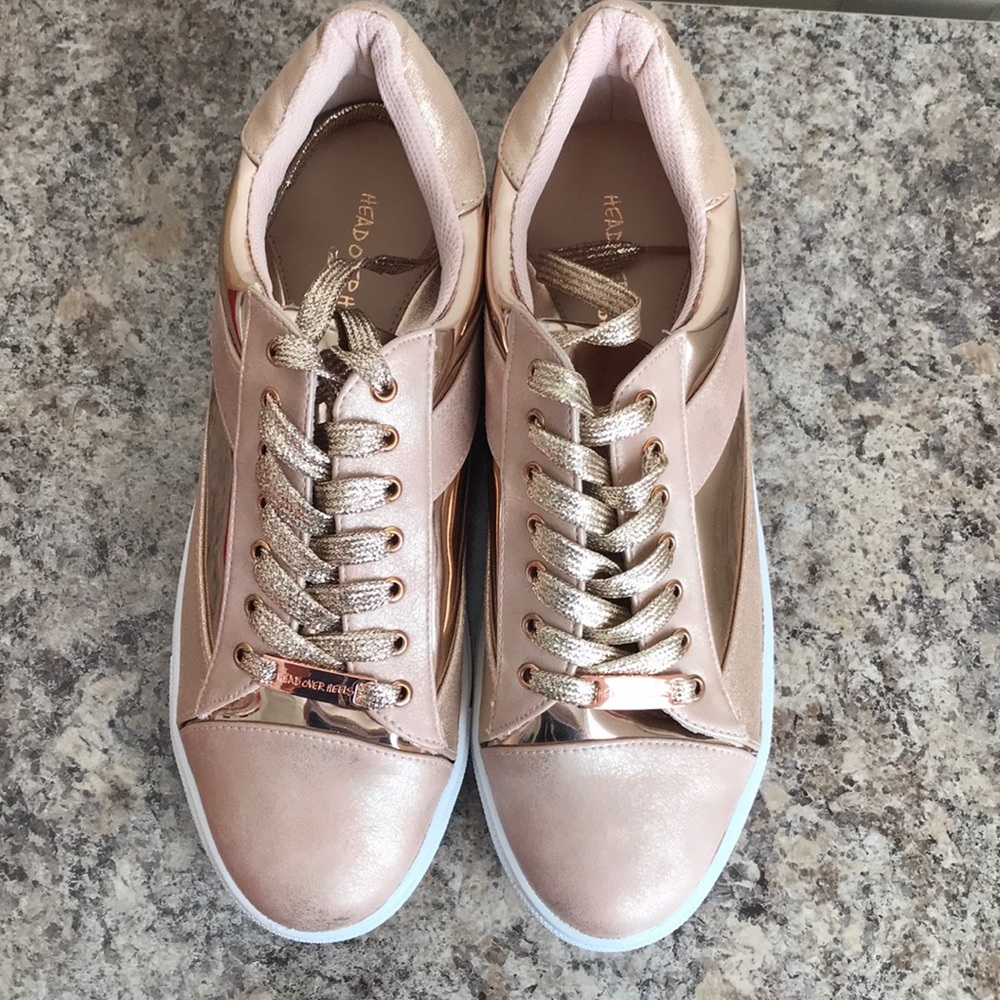 Dune Metallic Rose Gold Shoes - Picture 3 of 6